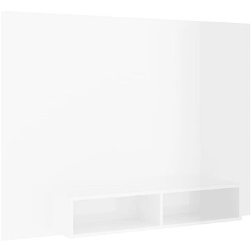 SHUMEE nástěnná bílá vysoký lesk 135 × 23,5 × 90 cm