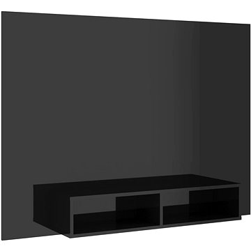 SHUMEE nástěnná černá, vysoký lesk 135 × 23,5 × 90cm