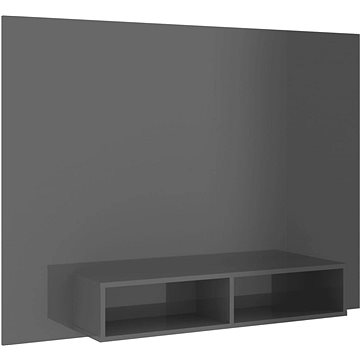 SHUMEE nástěnná šedá, vysoký lesk 135 × 23,5 × 90 cm