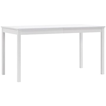 Jídelní stůl bílý 140x70x73 cm borové dřevo