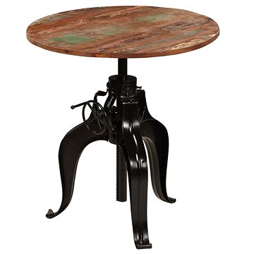 Barový stůl z masivního recyklovaného dřeva 75x(76–110) cm