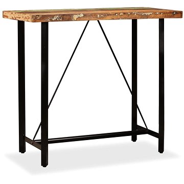 Barový stůl masivní recyklované dřevo 120x60x107 cm