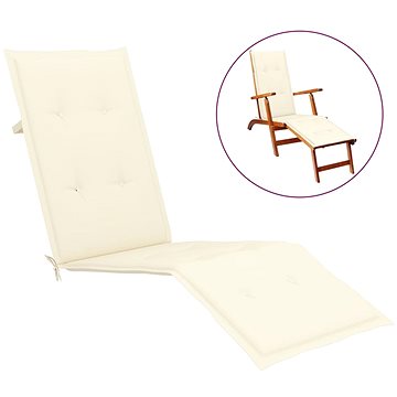 Poduška na polohovací židli krémová (75+105) x 50 x 4 cm