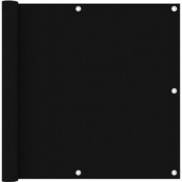 Balkónová zástěna černá 90×500 cm oxfordská látka 135062