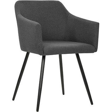 Jídelní židle 6 ks tmavě šedé textil