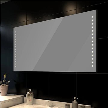 Koupelnové zrcadlo s LED diodami, nástěnné, 100 x 60 cm (D x V)