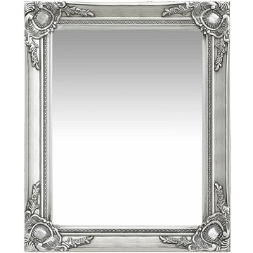 Nástěnné zrcadlo barokní styl 50 x 60 cm stříbrné