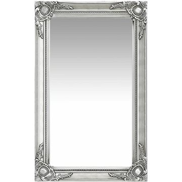 Nástěnné zrcadlo barokní styl 50 x 80 cm stříbrné