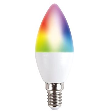 E-shop Solight LED SMART WIFI-Glühbirne, Kerze, 5W, E14, RGB, 400lm