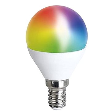 E-shop Solight LED SMART WIFI-Lampe, Miniglobe, 5 W, E14, RGB, 400lm