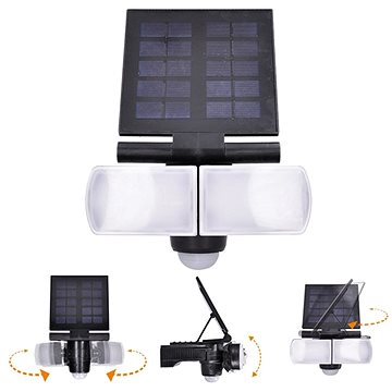E-shop Solight LED-Solarleuchte mit Sensor, 8W, 600lm, Li-on, schwarz