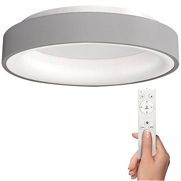E-shop Solight LED Deckenleuchte rund - Treviso - 48 Watt - 2880 lm - dimmbar - fernbedienbar - grau