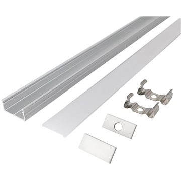 E-shop Solight Aluminiumprofil für LED-Streifen 2 - 18 mm x 9 mm - Milchglas-Diffusor - 1m