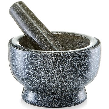 Zeller, Kuchyňský hmoždíř GRANIT s paličkou, černý, 13×8 cm