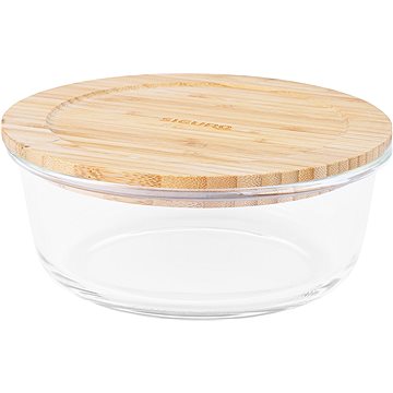 Siguro Dóza na potraviny Glass Seal Bamboo 0,95 l, 7 x 17 x 17 cm