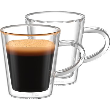 E-shop Siguro doppelwandige Glasbecher Espresso, 90 ml, 2 Stück