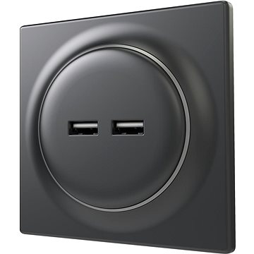 Fibaro Walli USB zásuvka matný antracit