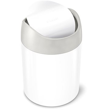 E-shop Simplehuman Mini Papierkorb 1,5 Liter - weißer Stahl - CW2079