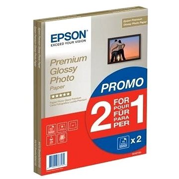 Epson Premium Glossy Photo A4 15 list + druhé balení papíru zdarma