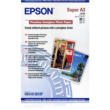 E-shop Epson Premium A3-Fotopapier glänzend - 20 Blätter