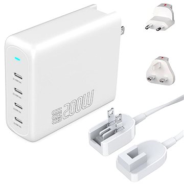 E-shop 4smarts Charger GaN Flex Pro 200W 4 USB-C white