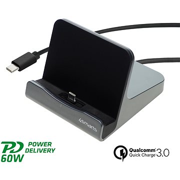 E-shop 4smarts Charging Station VoltDock Tablet USB-C 60W gunmetal