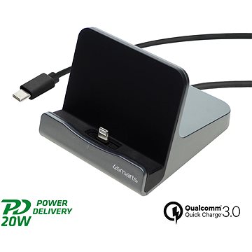 E-shop 4smarts Charging Station VoltDock Tablet Lightning 20W gunmetal