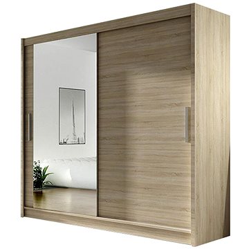 Nejlevnější nábytek Gamba VI - dub sonoma / zrcadlo