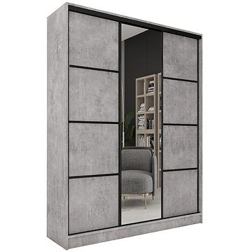 Nejlevnější nábytek Harazia 150 se zrcadlem - beton