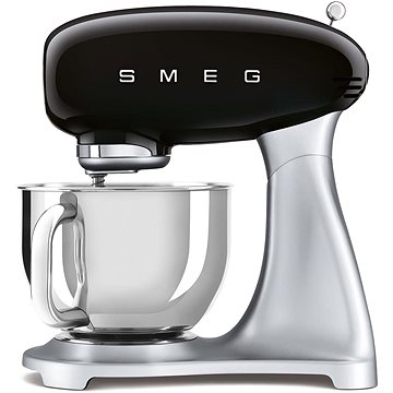 E-shop Küchenmaschine SMEG 50's Retro Style 4,8 Liter - Schwarz mit Edelstahlsockel