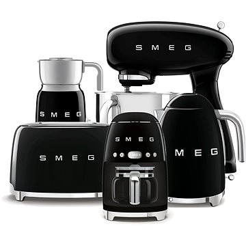 E-shop SMEG 50's Retro Style 4,8 l Küchenmaschine schwarz, mit Edelstahlbehälter + Haube + Schnellkochtopf