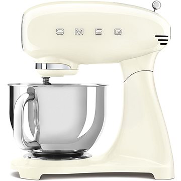E-shop SMEG 50's Retro Style Küchenmaschine 4,8 Liter - Cremefarben mit Edelstahlschüssel