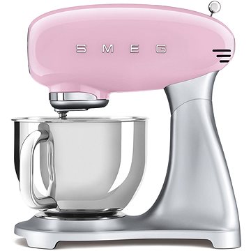 E-shop Küchenmaschine SMEG 50's Retro Style 4,8 Liter - Rosa mit Edelstahlsockel