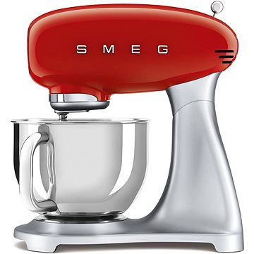 E-shop Küchenmaschine SMEG 50's Retro Style 4,8 Liter - Rot mit Edelstahlsockel
