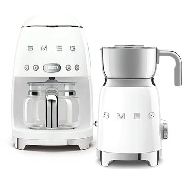 E-shop SMEG 50's Retro Style 1,4l 10 Tassen weiß + SMEG 50's Retro Style 0,6l weiß
