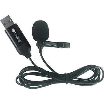Sandberg streamovací USB mikrofon s klipem na připnutí