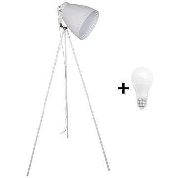 LED Stojací lampa 1xE27/10W/230V bílá 145cm
