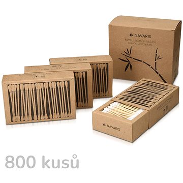 Intimo bambusové vatové tyčinky do uší, 100% rozložitelné 800 ks