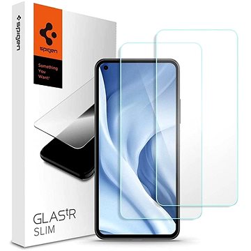 E-shop Spigen Glas tR Slim 2er Pack für Xiaomi Mi 11 Lite/Xiaomi Mi 11 Lite 5G