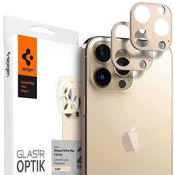 Spigen tR Optik 2 Pack Gold iPhone 13 Pro/13 Pro Max
