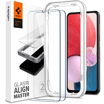 E-shop Spigen AlignMaster Glas.tR Schutzglas für Samsung Galaxy A13 - 2 Stück Packung