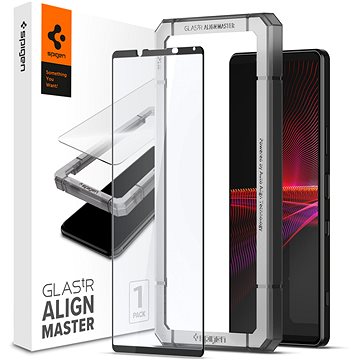 E-shop Spigen Glass tR AlignMaster FC Black Sony Xperia 1 III