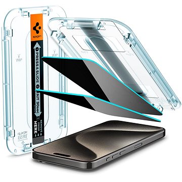 E-shop Spigen Glass tR EZ Fit HD Privacy 1 Pack iPhone 15 Pro Max