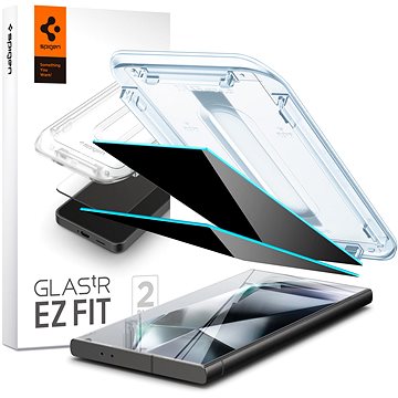 E-shop Spigen Glass tR EZ Fit Privacy 2 Pack Samsung Galaxy S24 Ultra