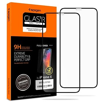 E-shop Spigen Glass FC 2 Stück Schwarz iPhone 11 Pro/XS/X
