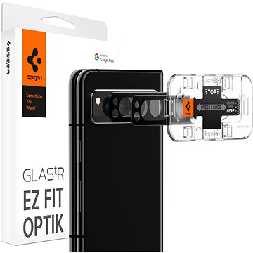 E-shop Spigen Glass EZ Fit Optik Pro 2 Pack Black Google Pixel Fold