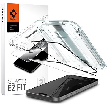 E-shop Spigen Glass tR EZ Fit 2 Pack FC Black iPhone 15