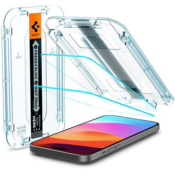 E-shop Spigen Glass tR EZ Fit 2 Pack Transparency iPhone 15