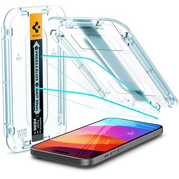 E-shop Spigen Glass tR EZ Fit 2 Pack Transparency iPhone 15 Plus