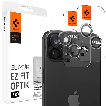 E-shop Spigen Glass tR EZ Fit Optik Pro 2 Pack Crystal Clear iPhone 15 Pro/15 Pro Max/14 Pro/14 Pro Max